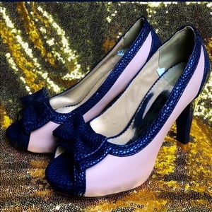 Pink Peep toe heels